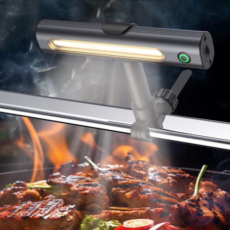 Anicooking Rechargeable 360° BBQ Grill Light for Outdoor Grilling with Magnetic, IPX5 Waterproof, 2-Level Brightness, USB-C Charging, Portable Grill Accessories, Grilling Gift for Men, Dad, Grill Lights - Image 1